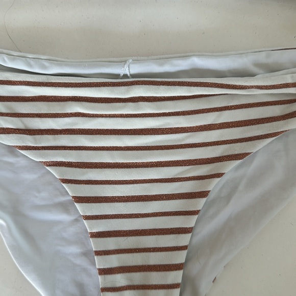 Lspace bikini white with glitter stripes S - Picture 2 of 5